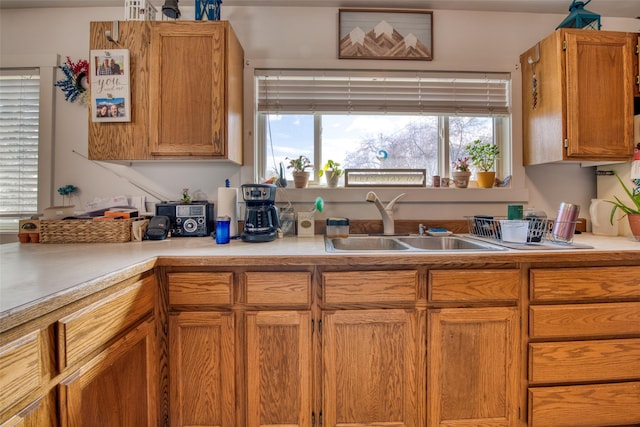 kitchen featuring plenty of natural light and sink