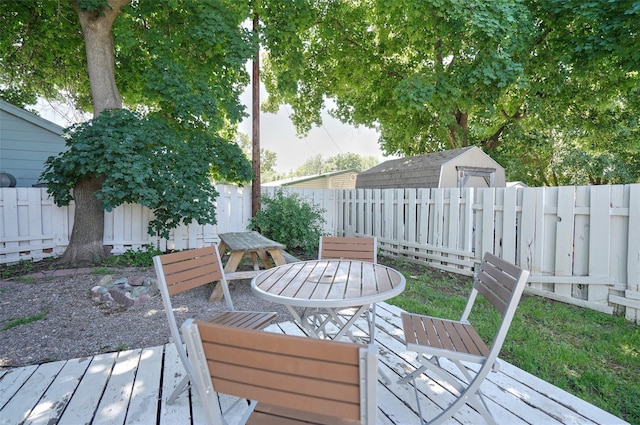 view of wooden terrace