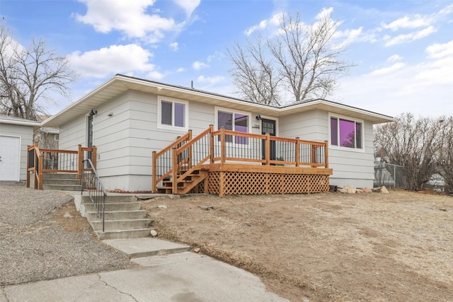 view of rear view of property