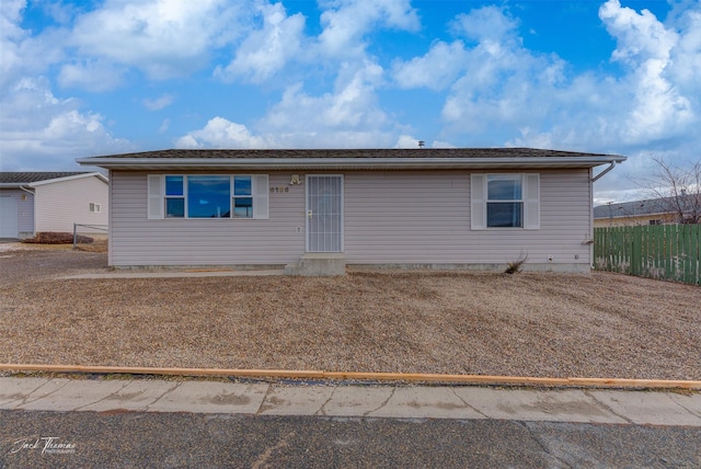 view of ranch-style home