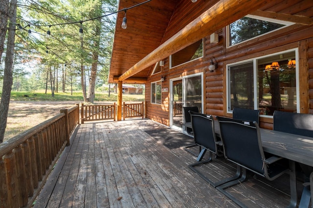 view of wooden terrace