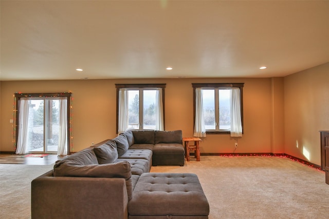 view of carpeted living room