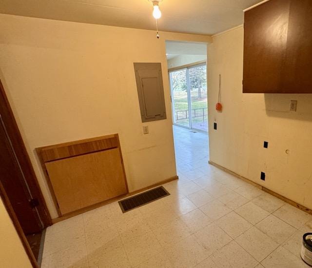 empty room featuring electric panel