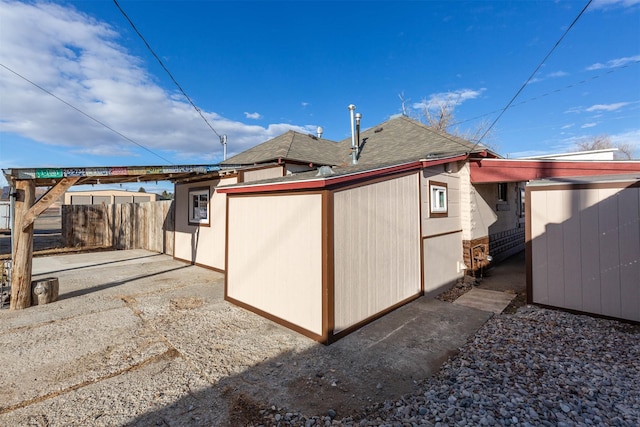 view of home's exterior featuring a patio area