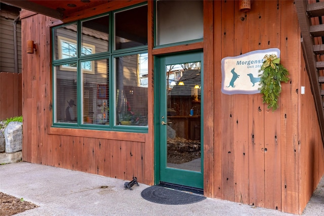 view of doorway to property