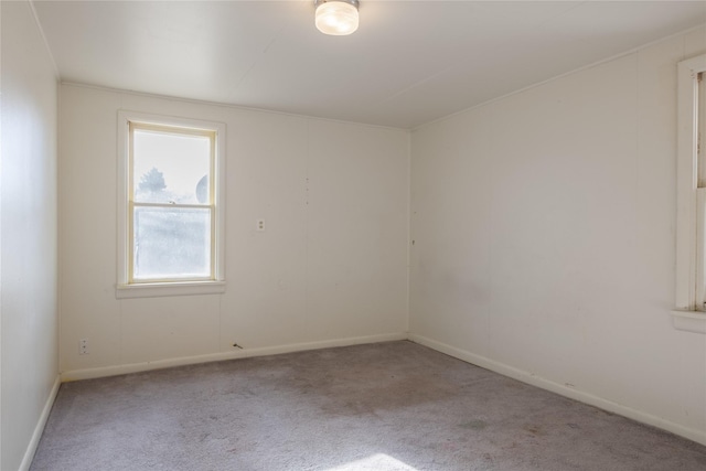 view of carpeted spare room