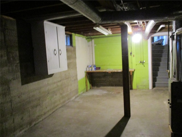 view of basement