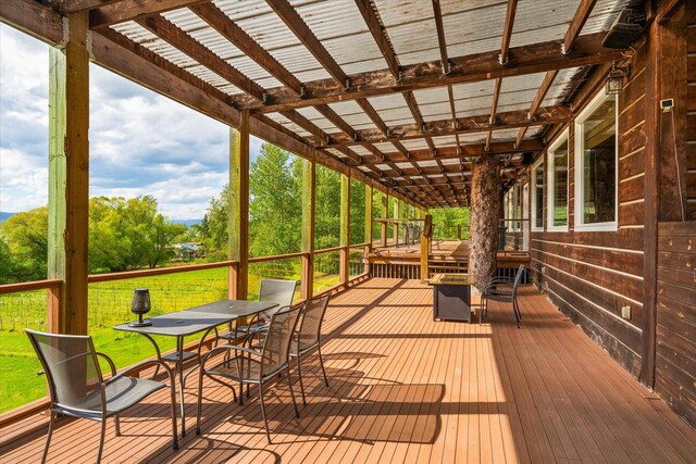 view of wooden deck