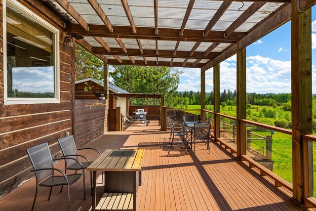 view of wooden terrace