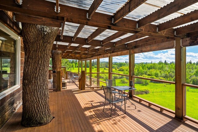 view of wooden terrace