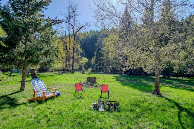 view of property's community featuring a yard