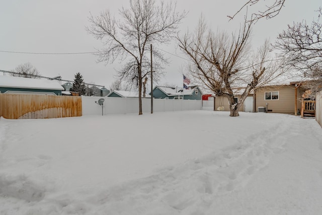 view of snowy yard