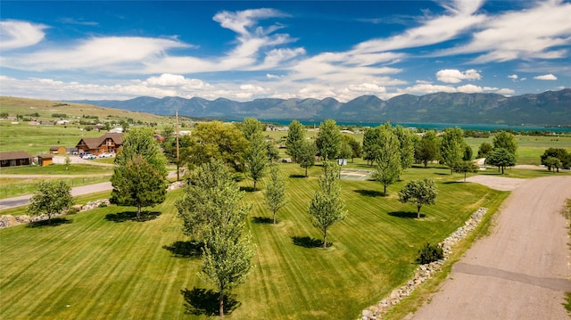 view of mountain feature featuring a rural view