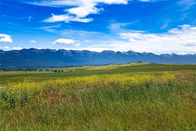 property view of mountains with a rural view