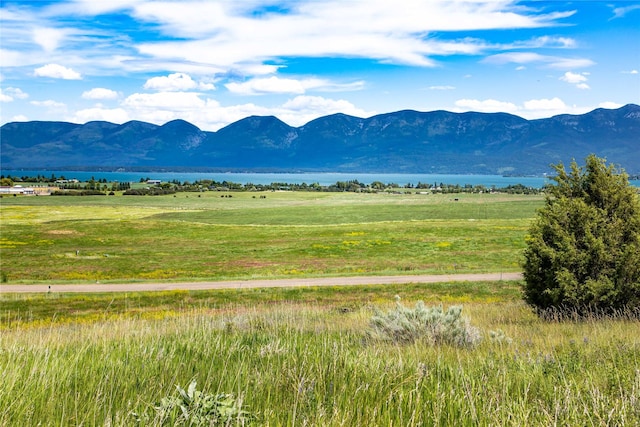 property view of mountains with a rural view