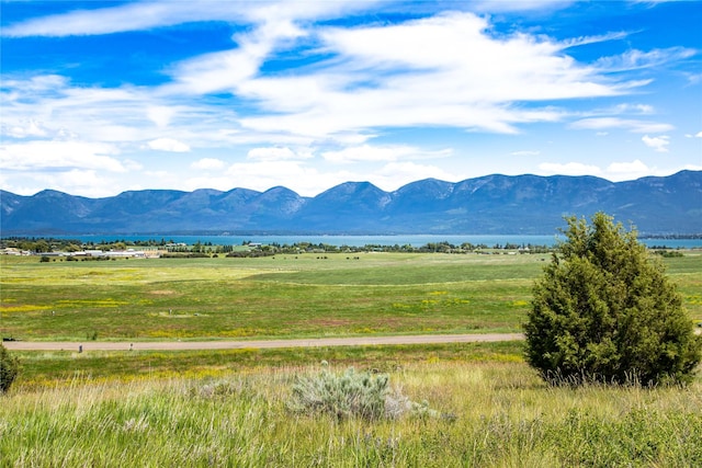 mountain view with a rural view