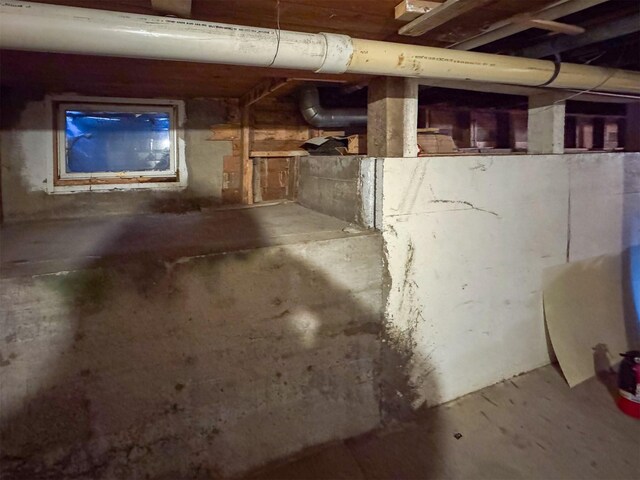 view of basement