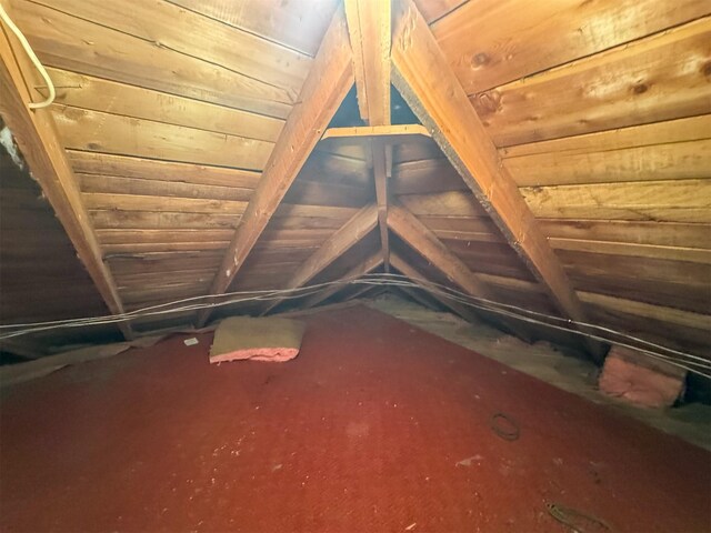 view of attic