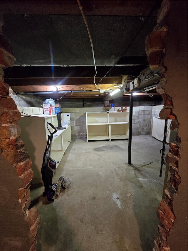 view of basement