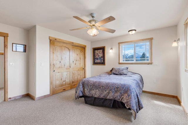 358 Hamilton Heights Rd, Corvallis, MT 59828 - carpeted bedroom with baseboards and a ceiling fan