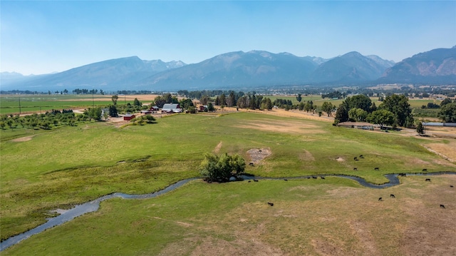 property view of mountains with a rural view