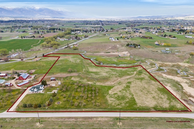 358 Hamilton Heights Rd, Corvallis, MT 59828 - birds eye view of property featuring a mountain view