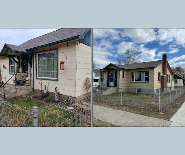 view of bungalow-style home