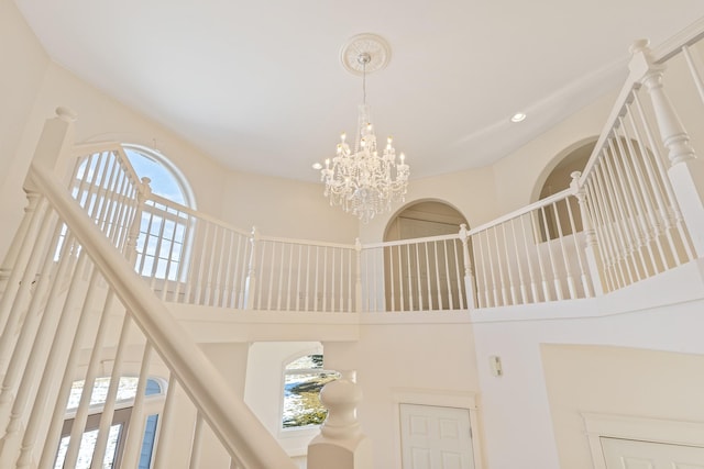 room details with a notable chandelier