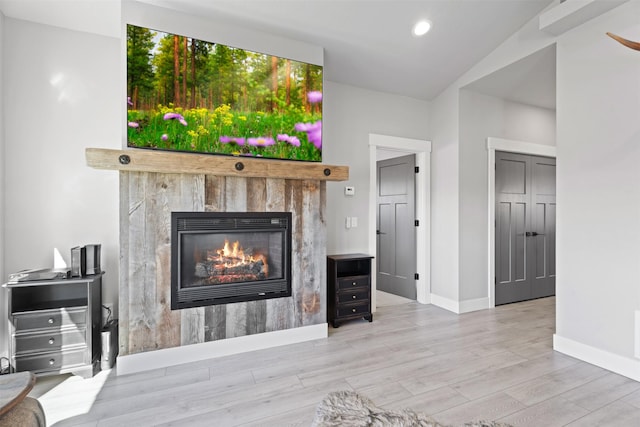 unfurnished living room featuring light hardwood / wood-style floors