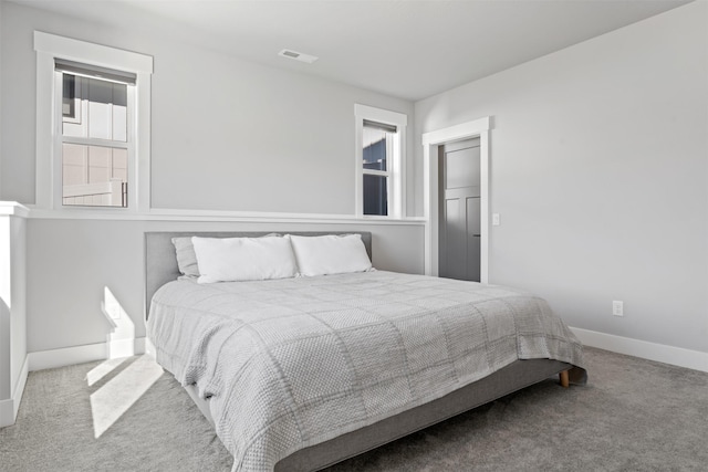 view of carpeted bedroom