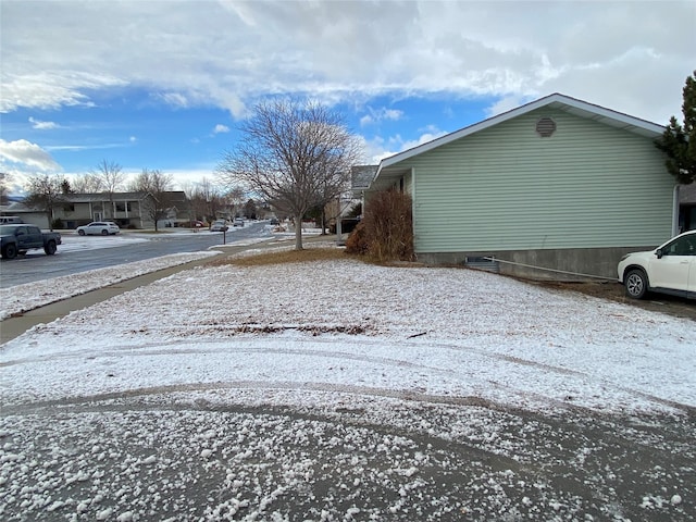 view of snowy exterior