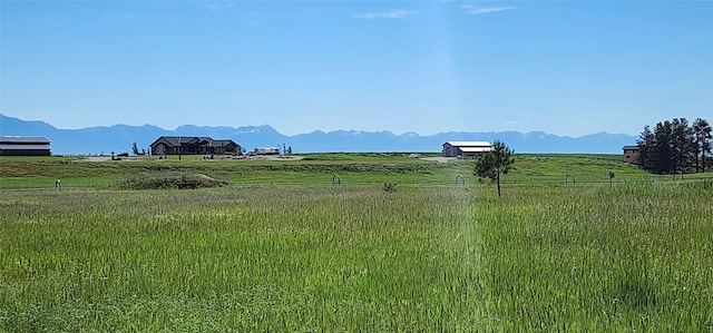 property view of mountains with a rural view