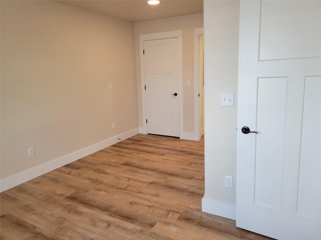 empty room featuring light hardwood / wood-style flooring