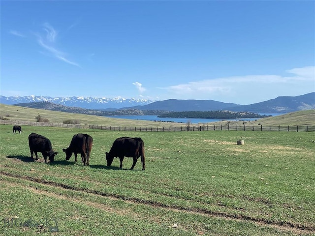 property view of mountains with a rural view