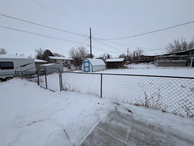 view of snowy yard