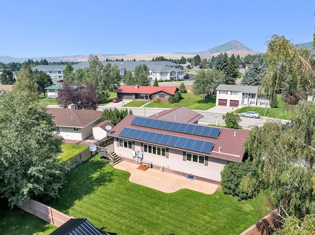 bird's eye view featuring a mountain view