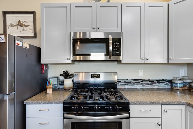 kitchen featuring white cabinets and stainless steel appliances