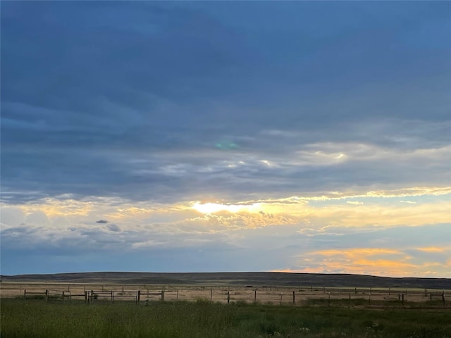 property view of water with a rural view