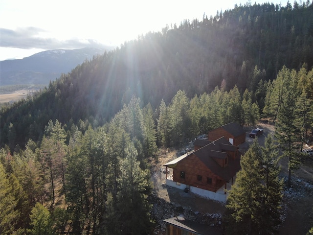 aerial view featuring a mountain view