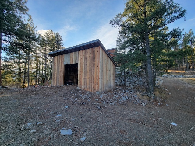 view of outdoor structure