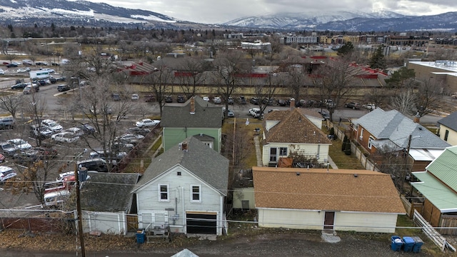 aerial view featuring a mountain view