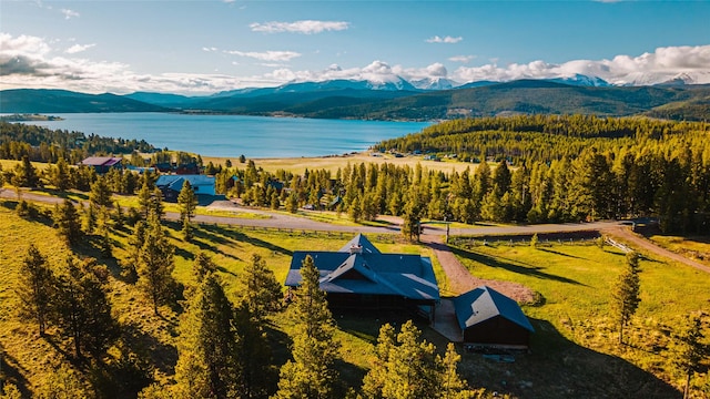 805 Georgetown Lake Rd, Anaconda, MT 59711 - drone / aerial view of a water and mountain view