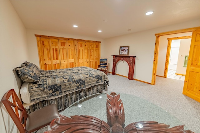 805 Georgetown Lake Rd, Anaconda, MT 59711 - bedroom with recessed lighting, carpet floors, and baseboards