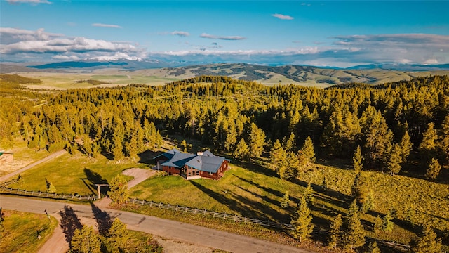 805 Georgetown Lake Rd, Anaconda, MT 59711 - view of subject property with a forest and a mountain backdrop
