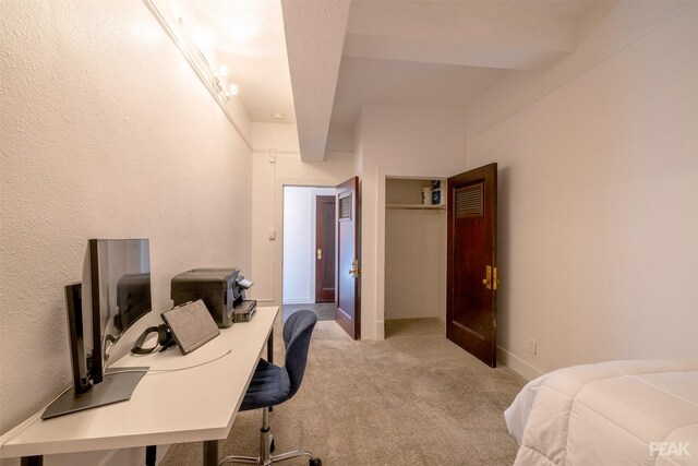 bathroom featuring vanity, a textured ceiling, toilet, and walk in shower