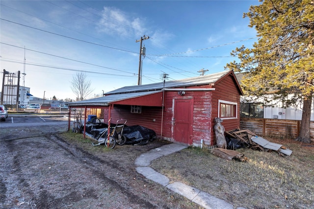 view of outbuilding