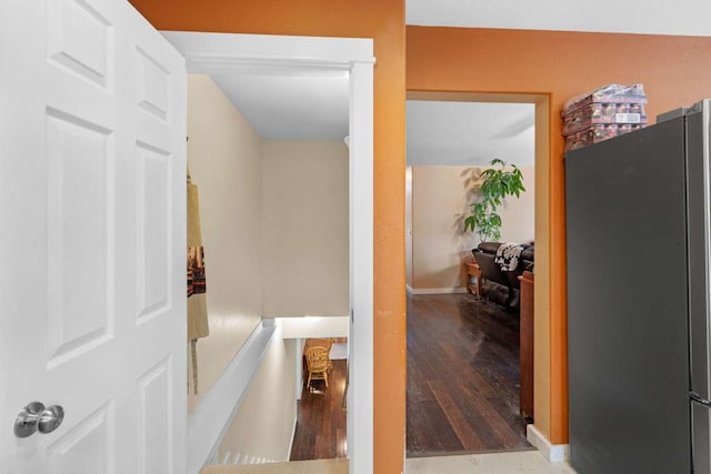 hallway featuring light hardwood / wood-style flooring