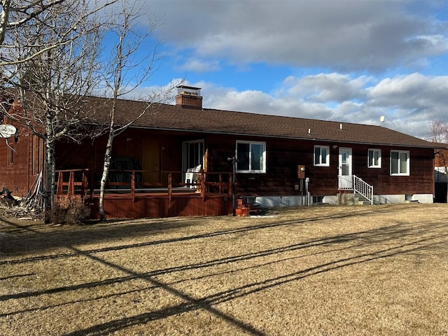 view of single story home