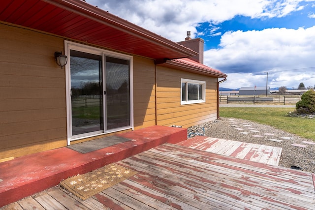 wooden terrace with fence