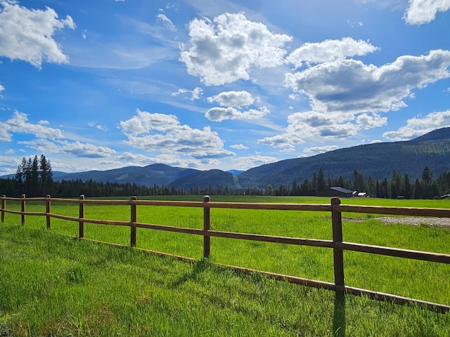 property view of mountains with a rural view